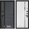 Входная дверь EVOLAB 31 - Белый софт, зеркальная вставка с тонировкой