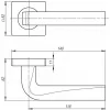 Дверная ручка Armadillo K.SQ52.KEA (KEA SQ001) MWSC-33 итальянский тисненый