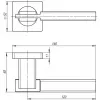 Дверная ручка Armadillo K.SQ52.TRINITY (TRINITY SQ005) SN/CP-3 матовый никель/хром