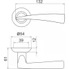 Дверная ручка Armadillo R.LD54.Columba (Columba LD80) AB/GP-7 бронза/золото