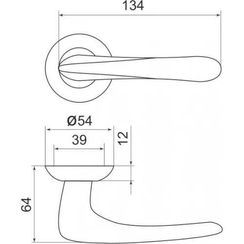 Дверная ручка Armadillo R.LD54.Pava (Pava LD42) AB/GP-7 бронза/золото TECH (кв. 8х140)