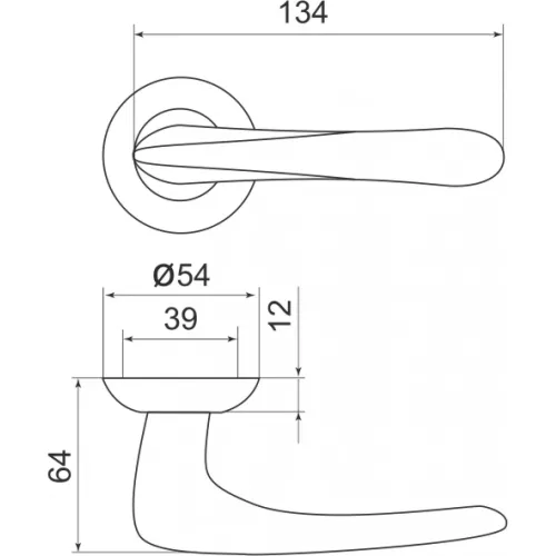 Дверная ручка Armadillo R.LD54.Pava (Pava LD42) GP/SG-5 золото/матовое золото TECH (кв. 8х140)