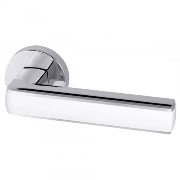 Дверная ручка Armadillo R.URB52.CUBE (CUBE URB3) CP/White-14 хром/белый