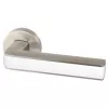 Дверная ручка Armadillo R.URB52.CUBE (CUBE URB3) SN/White-19 матовый никель/белый