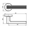 Дверная ручка Armadillo R.URB52.LINE (LINE URB6) BL-26 черный