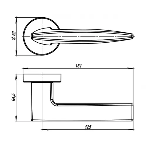 Дверная ручка Armadillo R.URB52.SQUID (SQUID URB9) BL-26 черный