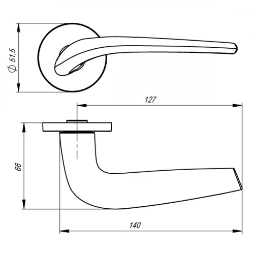 Дверная ручка Armadillo R.URS52.TWIN (TWIN URS) SN-3 матовый никель