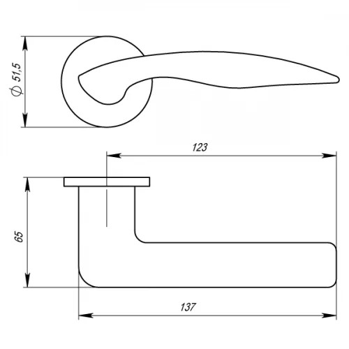 Дверная ручка Armadillo R.URS52.WAVE (WAVE URS) BPVD-77 вороненый никель