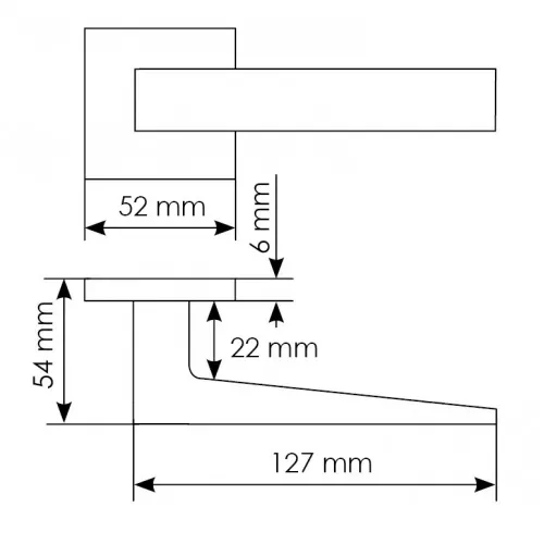 Дверная ручка Morelli MIRA MH-54-S6 BL цвет - черный