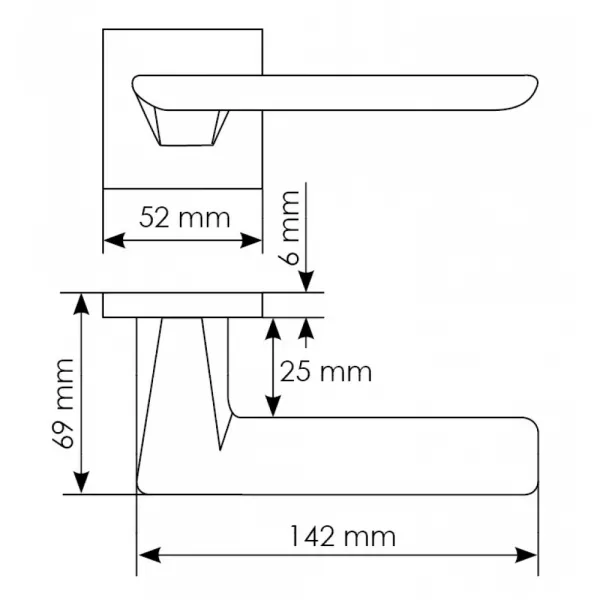 Дверная ручка Morelli PLATEAU MH-51-S6 W цвет - белый