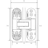 Петля скрытая с 3D регулировкой ARCHIE 110x30 мм чёрный матовый