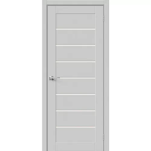 Межкомнатная дверь Браво-22 Grey Silk со стеклом Magic Fog