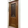 Межкомнатная дверь ФРЕЙМ 02, остеклённая, дуб, патина шоколад