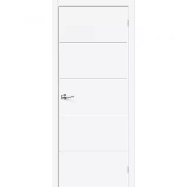 Межкомнатная дверь Граффити-2.Д.П White Silk глухая