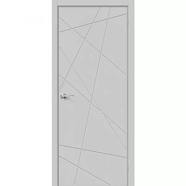 Межкомнатная дверь Граффити-5.Д.П Grey Silk глухая