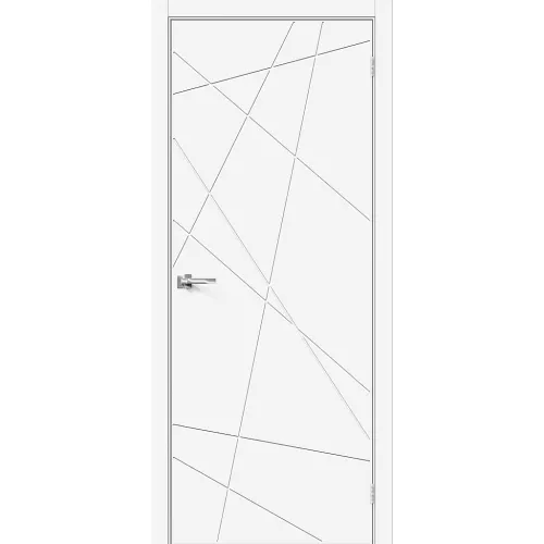 Межкомнатная дверь Граффити-5.Д.П White Silk глухая