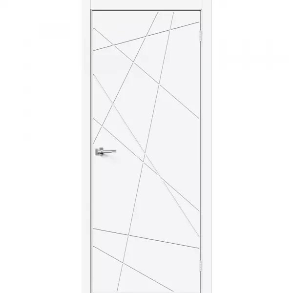 Межкомнатная дверь Граффити-5.Д.П White Silk глухая