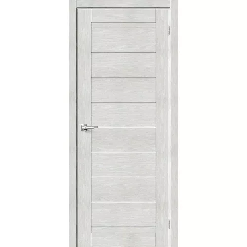 Межкомнатная дверь экошпон Браво-21 Bianco veralinga глухая