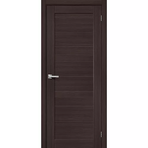 Межкомнатная дверь экошпон Браво-21 Wenge Melinga глухая