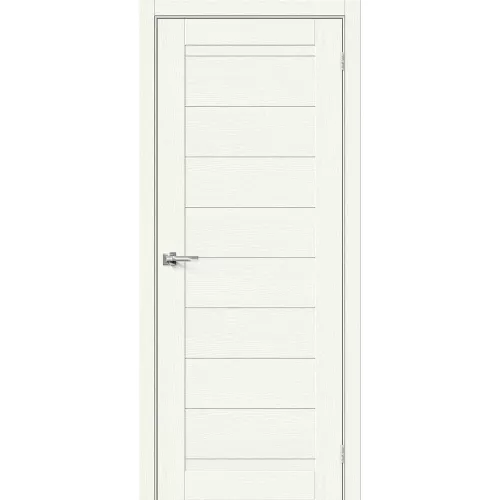 Межкомнатная дверь экошпон Браво-21 White Wood глухая