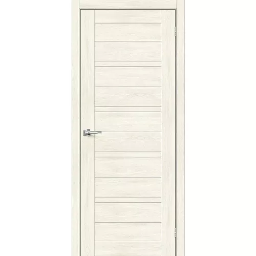 Межкомнатная дверь экошпон Браво-28 Nordic Oak со стеклом Magic Fog