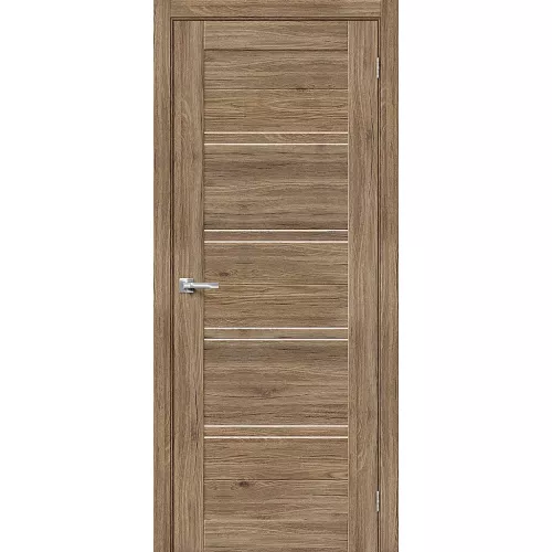 Межкомнатная дверь экошпон Браво-28 Original Oak со стеклом Magic Fog
