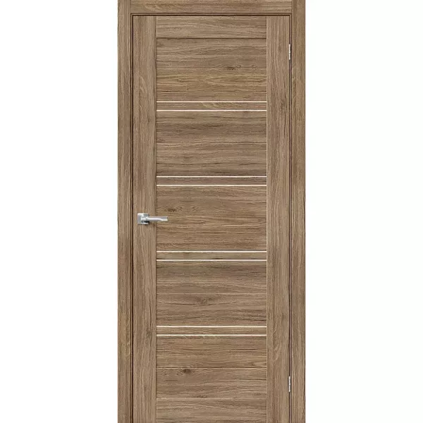 Межкомнатная дверь экошпон Браво-28 Original Oak со стеклом Magic Fog