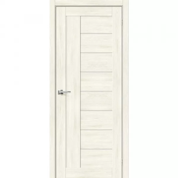 Межкомнатная дверь экошпон Браво-29 Nordic Oak со стеклом Magic Fog