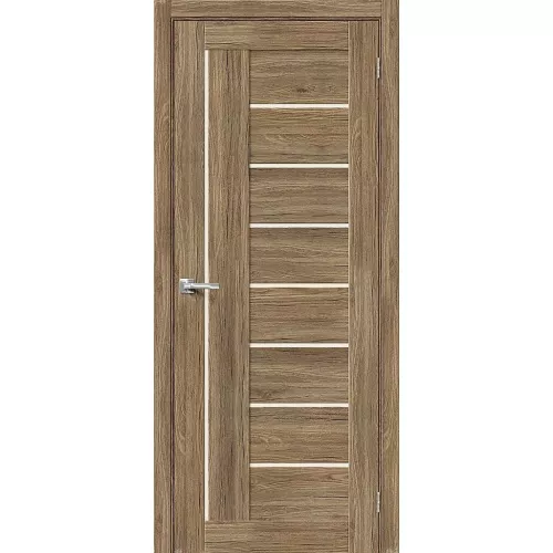 Межкомнатная дверь экошпон Браво-29 Original Oak со стеклом Magic Fog