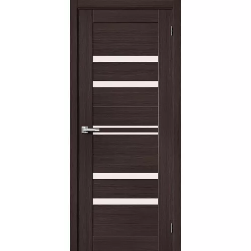 Межкомнатная дверь экошпон Браво-30 Wenge Melinga со стеклом Magic Fog