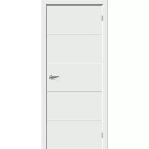 Межкомнатная дверь экошпон Граффити-1 Super White глухая