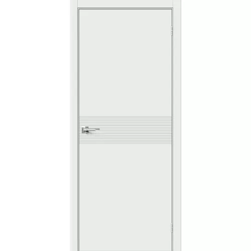 Межкомнатная дверь экошпон Граффити-23 Super White глухая