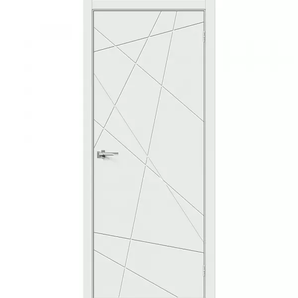 Межкомнатная дверь экошпон Граффити-5 Super White глухая