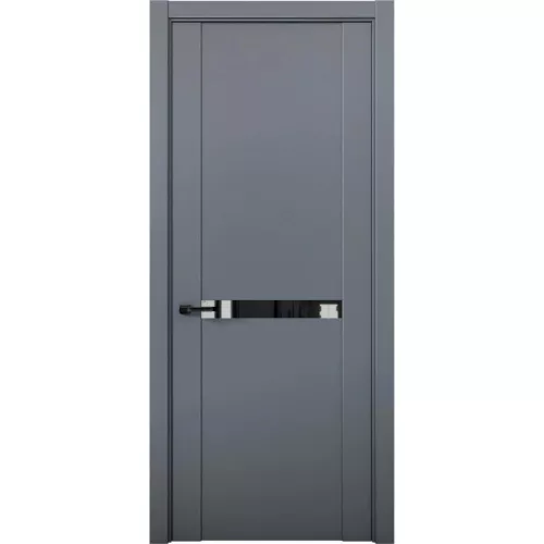 Межкомнатная дверь экошпон PRIME B 6 Антрацит со стеклом