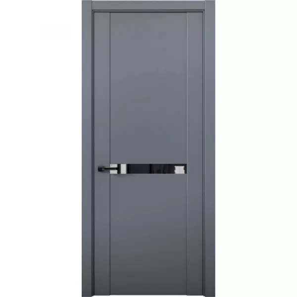 Межкомнатная дверь экошпон PRIME B 6 Антрацит со стеклом