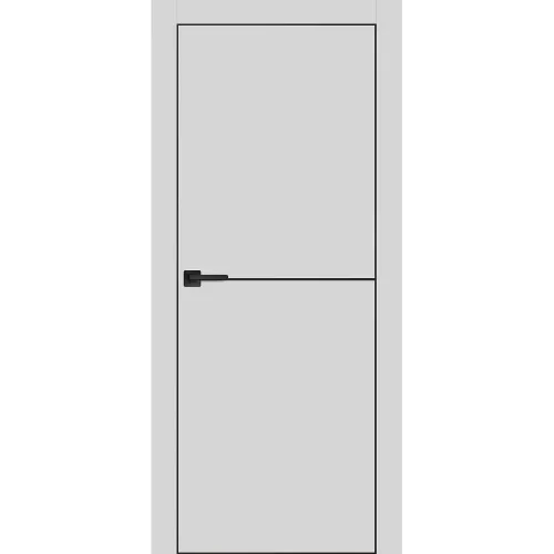 Межкомнатная дверь экошпон PX-19 черная кромка с 4-х ст Агат глухая