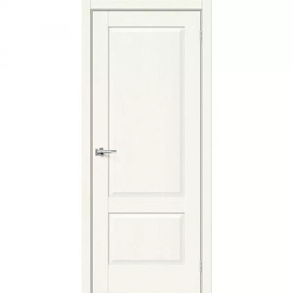 Межкомнатная дверь экошпон Прима-12 White Wood глухая