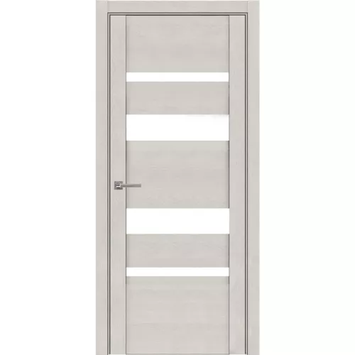Межкомнатная дверь экошпон SoftTouch UniLine 30013 бьянка со стеклом