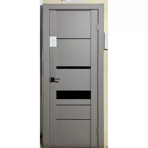Межкомнатная дверь экошпон SoftTouch UniLine 30023 тортора со стеклом