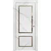 Межкомнатная дверь экошпон Soft Touch Neo Loft 301 Marable монте белый со стеклом