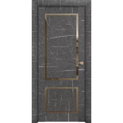 Межкомнатная дверь экошпон Soft Touch Neo Loft 301 Marable торос графит со стеклом