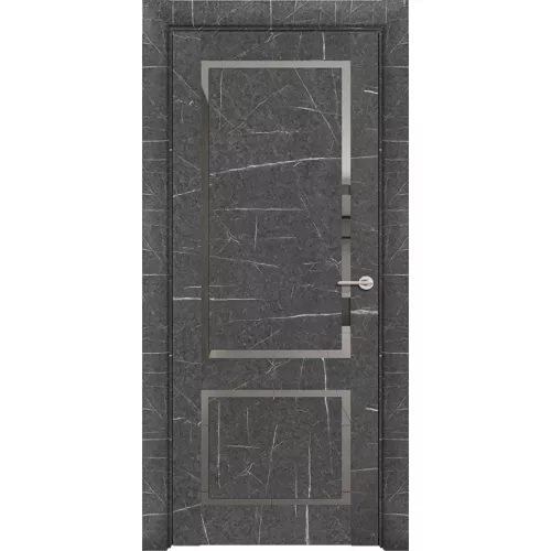 Межкомнатная дверь экошпон Soft Touch Neo Loft 301 Marable торос графит со стеклом