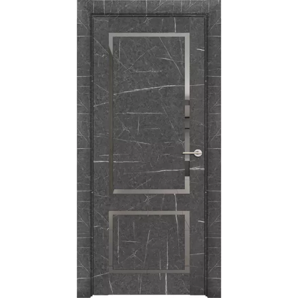 Межкомнатная дверь экошпон Soft Touch Neo Loft 301 Marable торос графит со стеклом