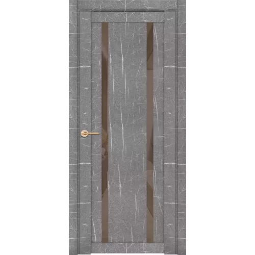 Межкомнатная дверь экошпон Soft Touch UniLine Mramor 30006/1 Marable торос серый со стеклом