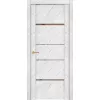 Межкомнатная дверь экошпон Soft Touch UniLine Mramor 30039/1 Marable монте белый со стеклом