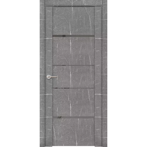 Межкомнатная дверь экошпон Soft Touch UniLine Mramor 30039/1 Marable торос серый со стеклом