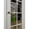 Межкомнатная дверь экошпон эмалит Парма Parma 1222 манхеттен со стеклом
