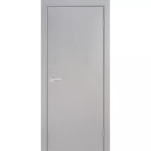 Межкомнатная дверь пластиковая влагостойкая EtaDoor ral 7001 серый покрытие CPL