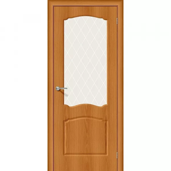 Межкомнатная дверь пвх Альфа-2 milano wero white crystal со стеклом