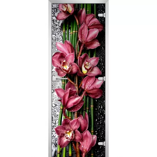 Стеклянная дверь Flowers-20